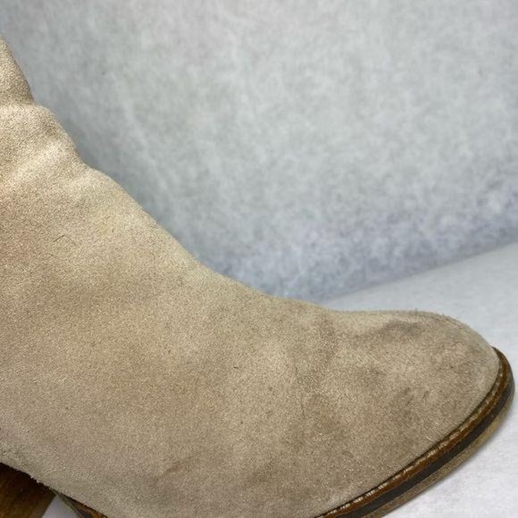 Aldo Suede Stacked Heel Fringe Ankle Bootie 7 - Picture 7 of 14